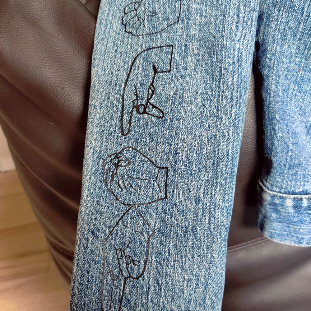 Handpainted Denim Jacket - Picture 7 of 16